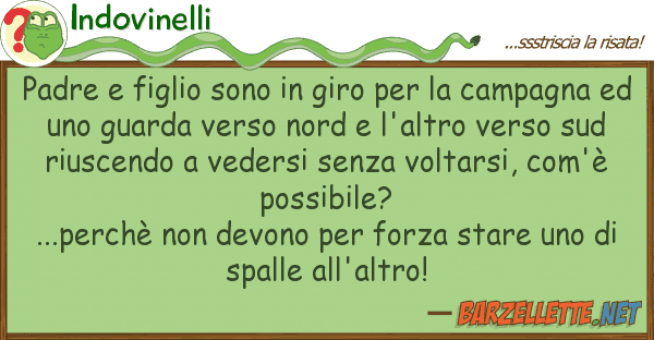 Indovinelli padre figlio sono giro campa