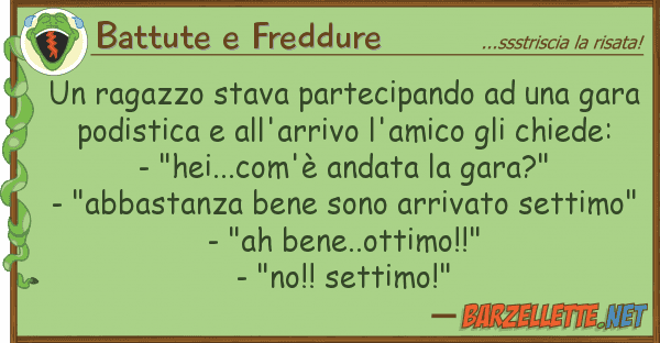 Battute e Freddure ragazzo stava partecipando gar