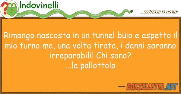 Indovinelli rimango nascosta tunnel buio asp