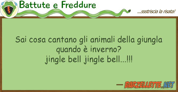 Battute e Freddure sai cosa cantano animali giung