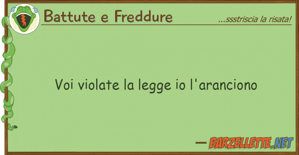 Battute e Freddure violate legge l'aranciono