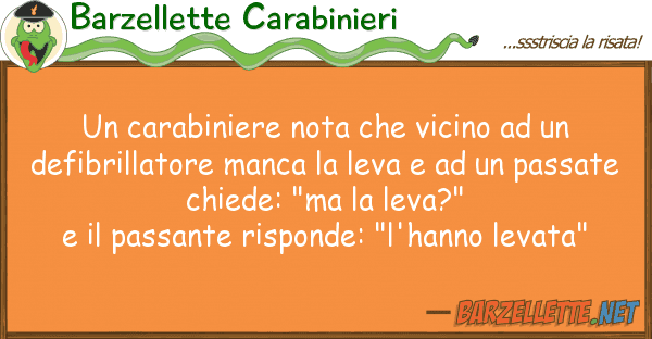 Barzellette Carabinieri carabiniere nota vicino def