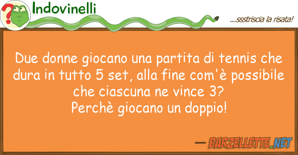 Indovinelli due donne giocano partita tennis