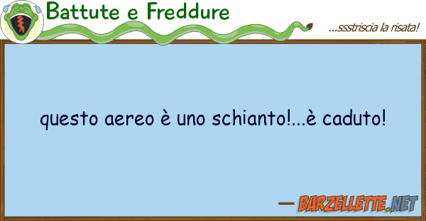 Battute e Freddure aereo è schianto!...è cadut