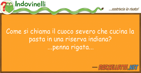Indovinelli chiama cuoco severo cucin