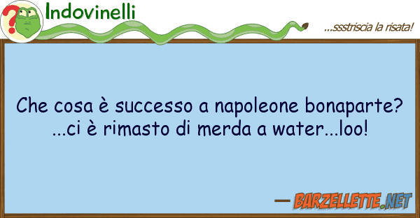 Indovinelli cosa è successo napoleone bonapar