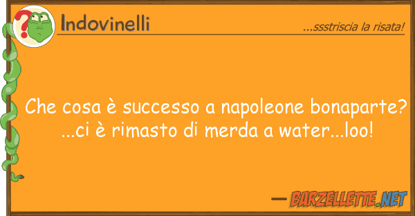 Indovinelli cosa è successo napoleone bonapar