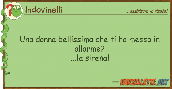 Indovinelli donna bellissima ha messo