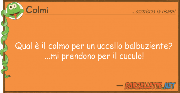 Colmi qual è colmo uccello balbuzie