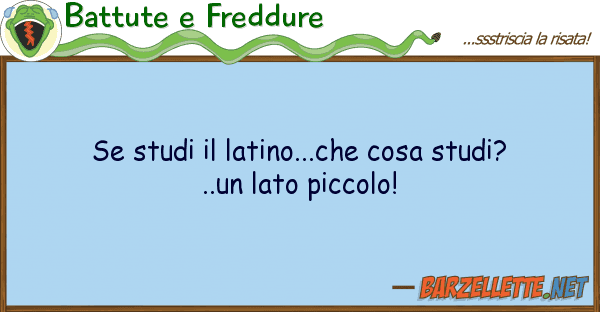 Battute e Freddure studi latino...che cosa studi?..un