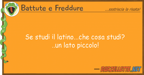 Battute e Freddure studi latino...che cosa studi?..un