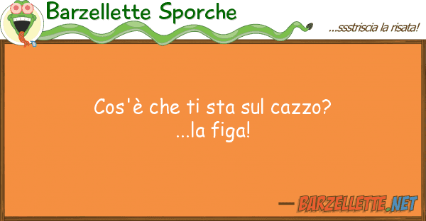 Barzellette Sporche cos'è sta cazzo?...la figa!