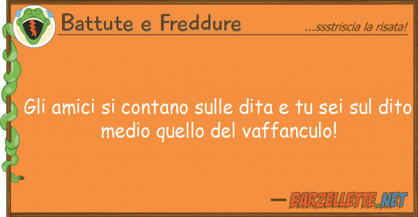 Battute e Freddure amici contano dita sei