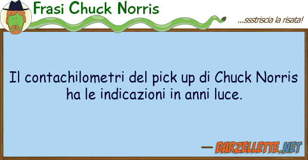 Frasi Chuck Norris contachilometri pick up chuck