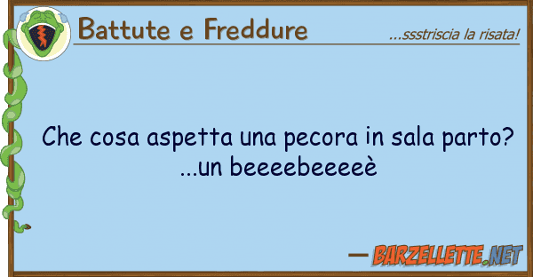 Battute e Freddure cosa aspetta pecora sala part
