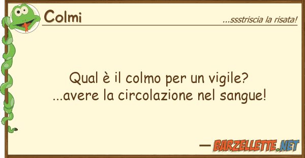Colmi qual è colmo vigile?...avere