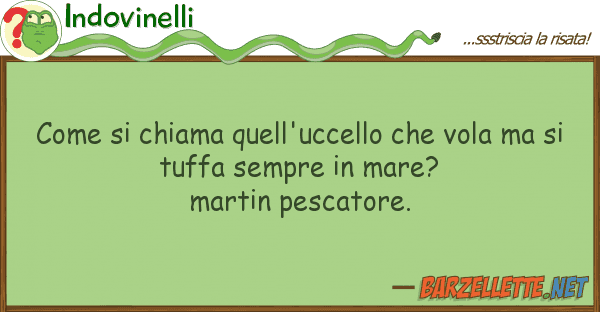 Indovinelli chiama quell'uccello vola