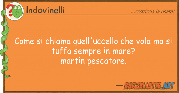 Indovinelli chiama quell'uccello vola