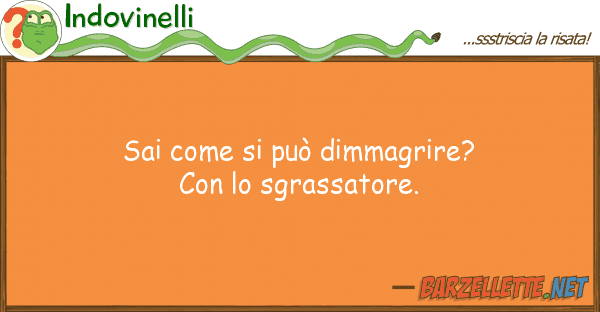 Indovinelli sai può dimmagrire? sgra
