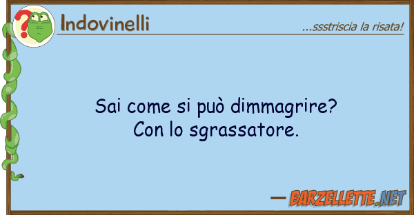 Indovinelli sai può dimmagrire? sgra