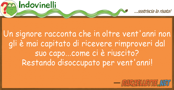 Indovinelli signore racconta oltre vent'an