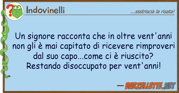 Indovinelli signore racconta oltre vent'an
