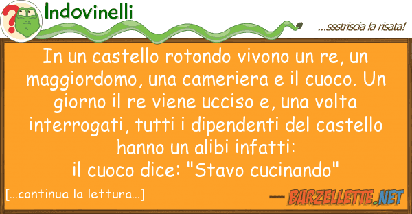 Indovinelli castello rotondo vivono re,