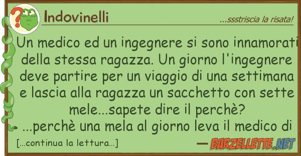 Indovinelli medico ingegnere sono innamo