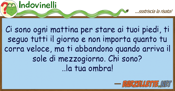 Indovinelli sono ogni mattina stare p
