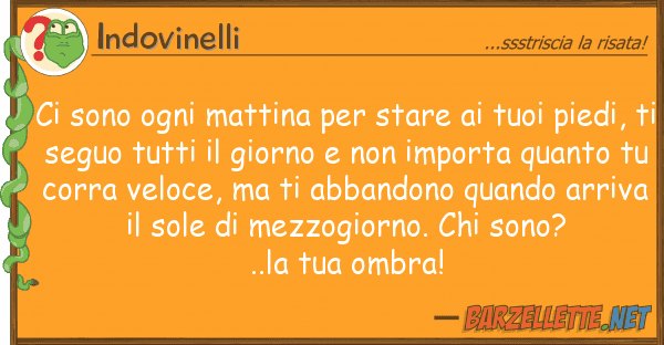 Indovinelli sono ogni mattina stare p