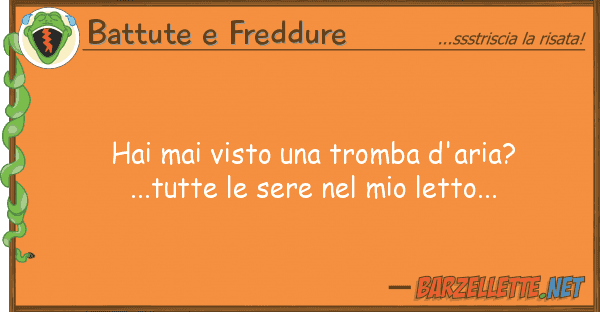 Battute e Freddure hai mai visto tromba d'aria?...tutte