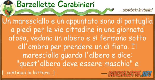 Barzellette Carabinieri maresciallo appuntato sono pa