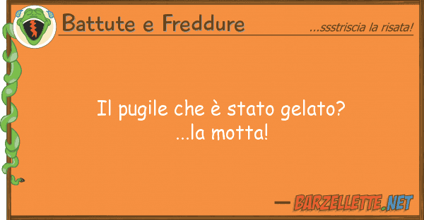 Battute e Freddure pugile è stato gelato?...la mott