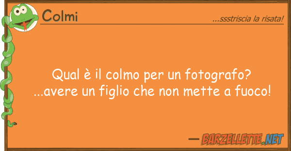Colmi qual è colmo fotografo?...ave
