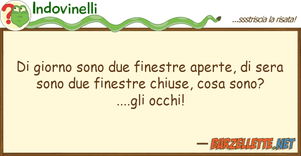 Indovinelli giorno sono due finestre aperte, s