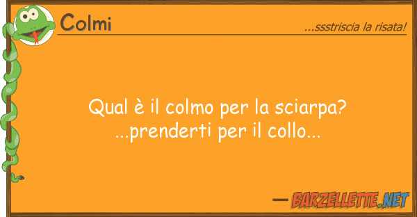 Colmi qual è colmo sciarpa?...prend
