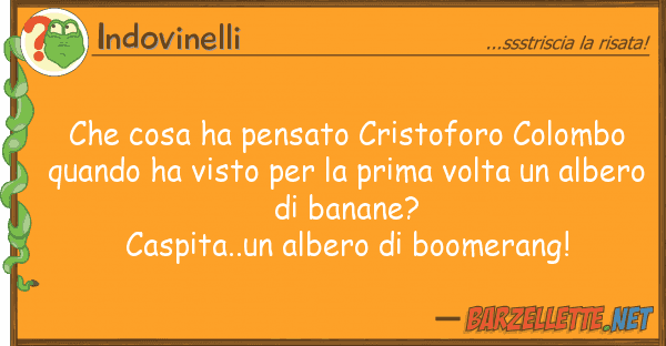 Indovinelli cosa ha pensato cristoforo colombo q