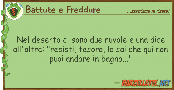 Battute e Freddure deserto sono due nuvole dic