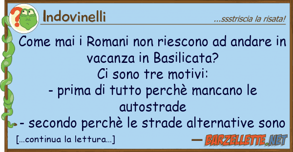 Indovinelli mai romani riescono andare
