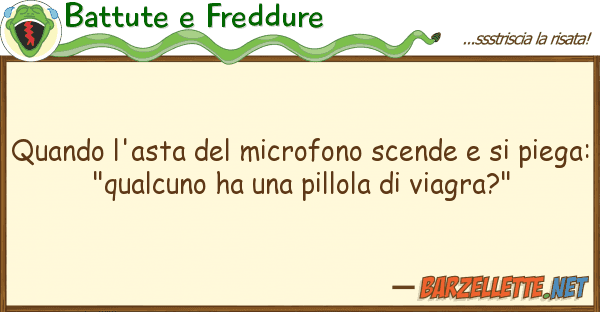 Battute e Freddure quando l'asta microfono scende