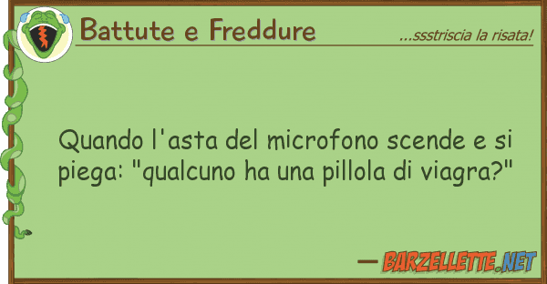 Battute e Freddure quando l'asta microfono scende