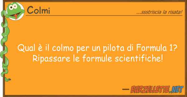 Colmi qual è colmo pilota formul