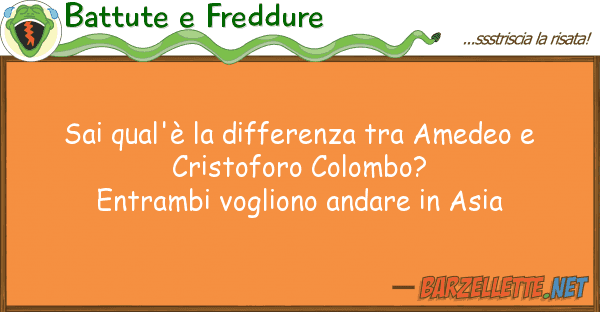 Battute e Freddure sai qual'è differenza amedeo