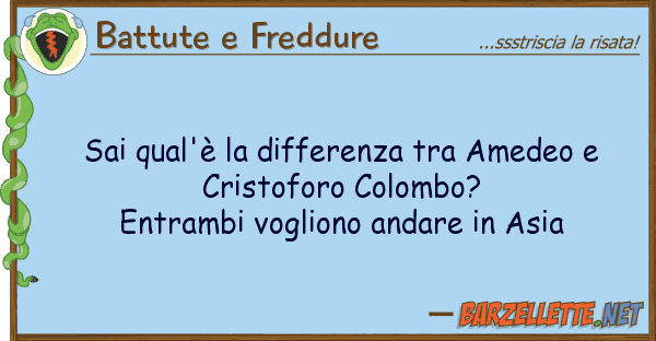 Battute e Freddure sai qual'è differenza amedeo