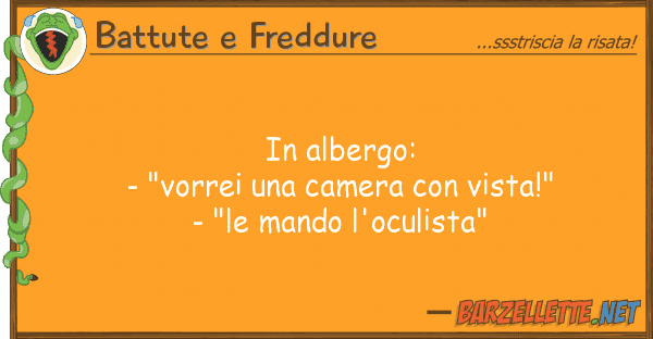 Battute e Freddure albergo: - "vorrei camera
