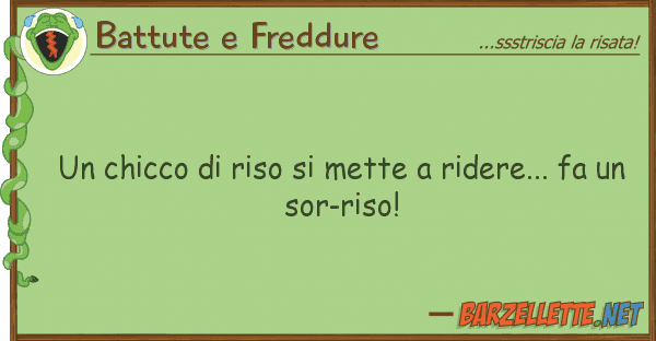 Battute e Freddure chicco riso mette ridere... f