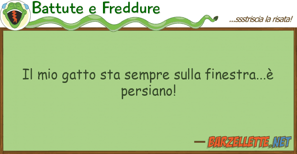 Battute e Freddure gatto sta sempre finestra..