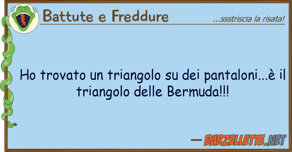 Battute e Freddure ho trovato triangolo pantaloni