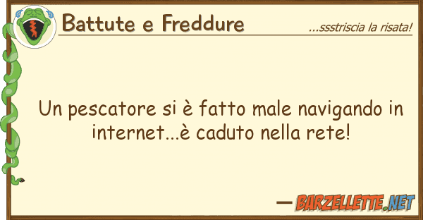 Battute e Freddure pescatore è fatto male navigando