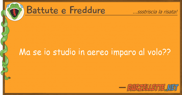 Battute e Freddure studio aereo imparo volo?